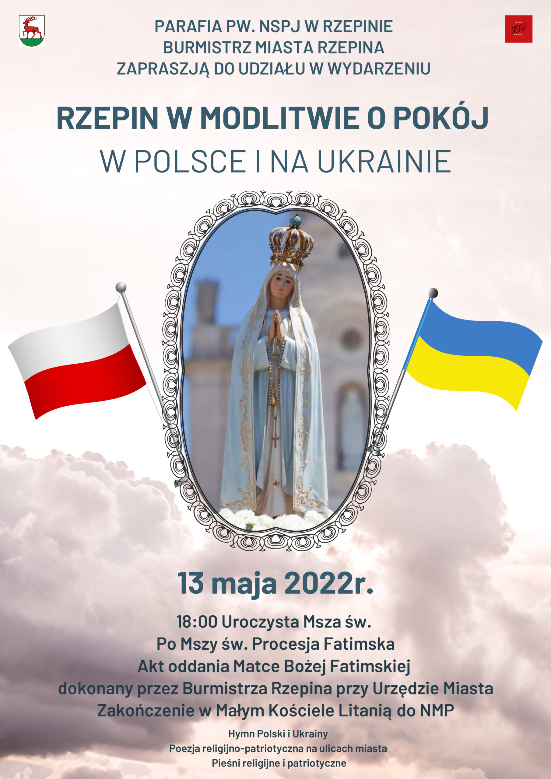 13 maja zapraszamy do modlitwy o pokój w polsce i na Ukrainie
